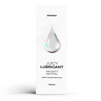 Лубрикант на водній основі Satisfyer Juicy Lubricant Naughty Neutral water based 300 мл фото і опис