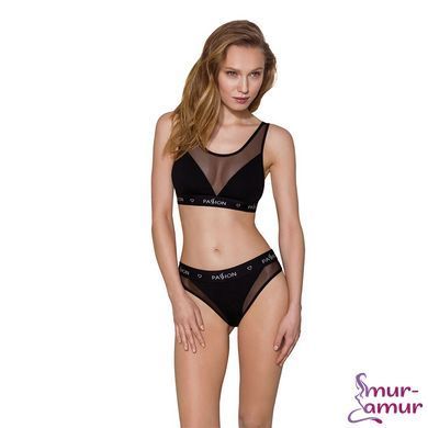 Топ з прозорою вставкою Passion PS002 TOP M, black фото і опис