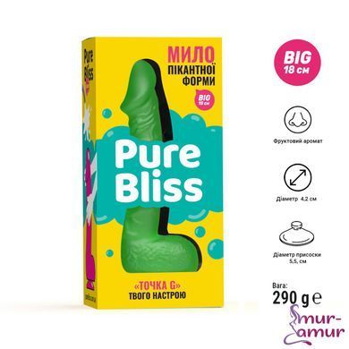 Мыло в форме пениса Pure Bliss BIG Green, крафтовое мыло-член, натуральное