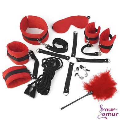 BDSM-набор Art of Sex &ndash; Soft Touch BDSM Set, красный, 9 предметов фото и описание