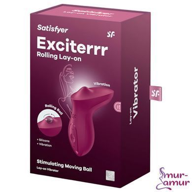 Вібратор для клітора з перлинною стимуляцією Satisfyer Exciterrr Berry, 2 незалежні мотори