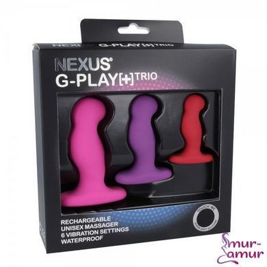 Набор вибромассажеров простаты Nexus G-Play Trio Plus, макс диаметр 2,3-3,0-3,5см, для новичков фото и описание