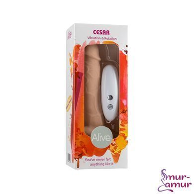 Фалоімітатор з вібрацією і ротацією Alive Cesar Vibro Plus FutureSkyn, діаметр 3,5 см, реалістичний