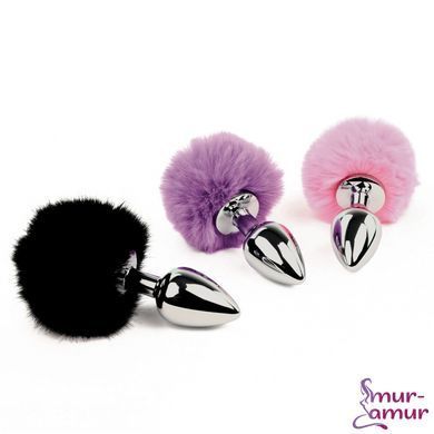 Анальная пробка FeelzToys - Bunny Tails Butt Plug Purple
