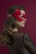 Маска кошечки Feral Feelings - Kitten Mask, натуральная кожа, красная фото