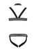 Комплект мужского белья с креплениями Passion 043 Jacob L/XL Black, трусы, шлейка фото