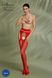 Эротические колготки-бодистокинг Passion ECO S002 red, с доступом, геометрическое плетение фото