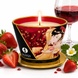 Массажная свеча Shunga Massage Candle - Sparkling Strawberry Wine (170 мл) с афродизиаками фото