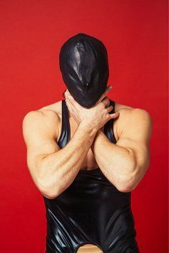 Закритий шкіряний капюшон D&A Deprivation mask Leather фото і опис