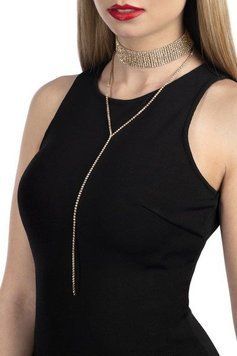 Кольє зі стразами Bijoux Pour Toi - Emma Gold фото і опис