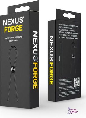 Эрекционное кольцо Nexus FORGE Single Adjustable Lasso - Black фото и описание