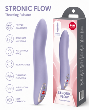 Пульсатор Fun Factory Stronic Flow Light Violet, 8 режимов работы, перезаряжаемый