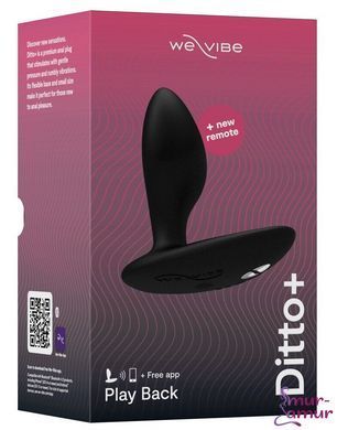 Анальная смарт-вибропробка We-Vibe Ditto+ Satin Black с пультом ДУ фото и описание