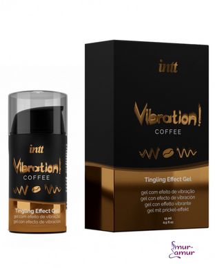 Рідкий вібратор Intt Vibration Coffee (15 мл), густий гель, дуже смачний, діє до 30 хвилин фото і опис