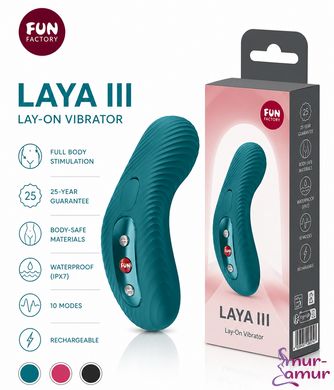 Накладной вибратор Fun Factory LAYA III Bottle Green, эффект постукивания пальцем