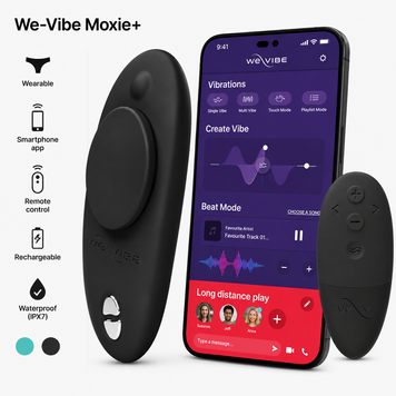 Смарт-вібратор у трусики We-Vibe Moxie+ Satin Black, оновлений пульт ДК фото і опис