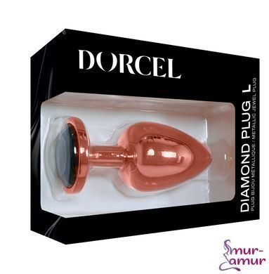 Металева анальна пробка із прикрасою у вигляді кристалу Dorcel - Diamond Plug L