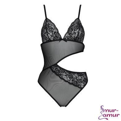 Боді з ажурним ліфом Passion CHRISTA BODY XXL/XXXL, black фото і опис
