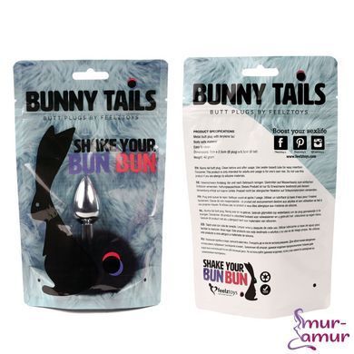 Анальна пробка FeelzToys - Bunny Tails Butt Plug Black