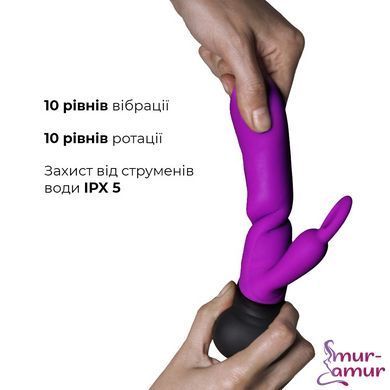 Вибратор с вращением ствола Adrien Lastic Mini Bonnie с петелькой для пальчика фото и описание