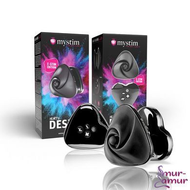 Вибратор для клитора с электростимуляцией Mystim Heart&acute;s Desire Black Edition