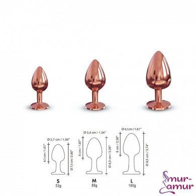 Металева анальна пробка із прикрасою у вигляді кристалу Dorcel - Diamond Plug L