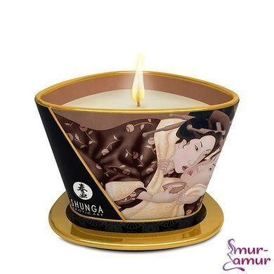 Массажная свеча Shunga Massage Candle - Intoxicating Chocolate (170 мл) с афродизиаками фото и описание