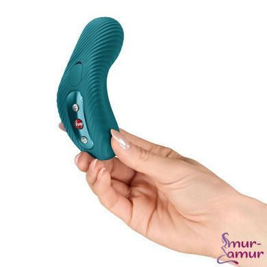 Накладной вибратор Fun Factory LAYA III Bottle Green, эффект постукивания пальцем
