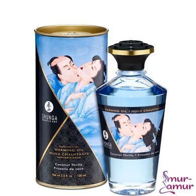 Розігрівальна олія Shunga Aphrodisiac Warming Oil &ndash; Coconut Thrills (100 мл) без цукру, смачна