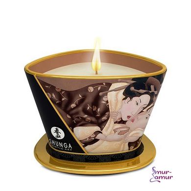 Массажная свеча Shunga Massage Candle - Intoxicating Chocolate (170 мл) с афродизиаками фото и описание