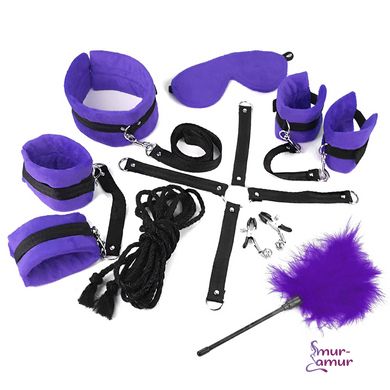 Набор БДСМ Art of Sex - Soft Touch BDSM Set, 9 предметов, Фиолетовый фото и описание