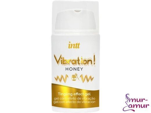 Жидкий вибратор Intt Vibration Honey (15 мл), густой гель, очень вкусный, действует до 30 мин фото и описание