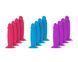 Набір фалоімітаторів ADDICTION Silly Willy 3.3&rdquo; Silicone Dildo, 3 кольори, 12 шт