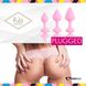 Набір силіконових анальних пробок FeelzToys - Bibi Butt Plug Set 3 pcs Pink фото