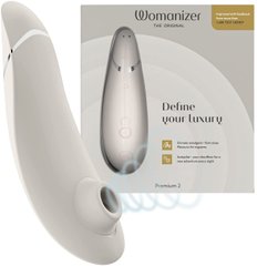 Вакуумный клиторальный стимулятор Womanizer Premium 2 Gray фото и описание
