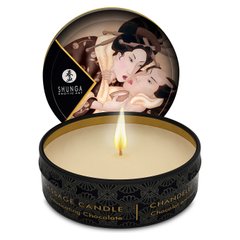 Масажна свічка Shunga Mini Massage Candle - Intoxicating Chocolate (30 мл) з афродизіаками фото і опис