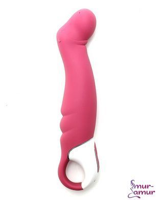 Потужний вібратор Satisfyer Vibes Petting Hippo з гнучким стовбуром, літій силікон, 12 режимів фото і опис