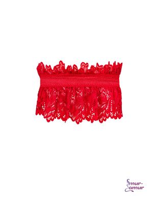 Ажурная подвязка Obsessive Amor Cherris garter, red фото и описание