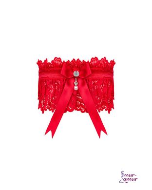 Ажурная подвязка Obsessive Amor Cherris garter, red фото и описание