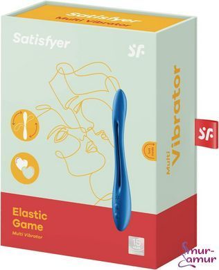 Универсальный гибкий вибратор для пар Satisfyer Elastic Game Dark Blue фото и описание