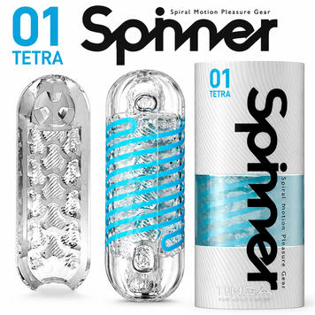 Мастурбатор Tenga Spinner 01 Tetra с упругой стимулирующей спиралью внутри, нежная спираль фото и описание