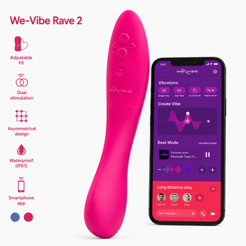 Смарт-вібратор We-Vibe Rave 2 Twisted Pleasure Pink, для точки G та входу в піхву, 2 мотори фото і опис