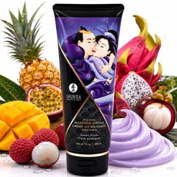 Съедобный массажный крем Shunga Kissable Massage Cream - Exotic Fruits (200 мл)