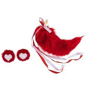 Анальная пробка с хвостом лисицы LOCKINK SEVANDA Red Vixen Set with Pear-shape Plug