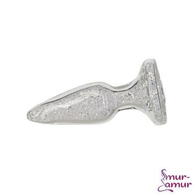 Скляна анальна пробка Pillow Talk Fancy Luxurious Glass Anal Plug, ⌀3,1см, віброкуля в подарунок