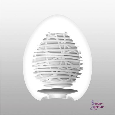 Мастурбатор-яйце Tenga Egg Silky II з рельєфом у вигляді павутини фото і опис