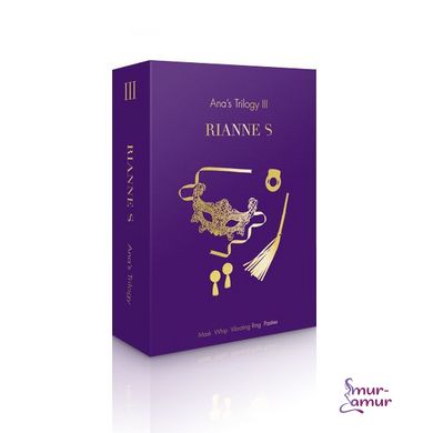 Подарочный набор RIANNE S Ana's Trilogy Set III: эрекционное кольцо, ажурная маска, пестис, плеть фото и описание