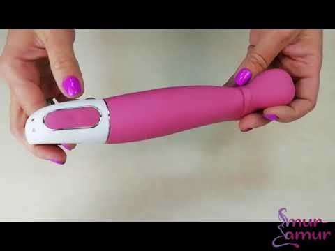 Потужний вібратор Satisfyer Vibes Petting Hippo з гнучким стовбуром, літій силікон, 12 режимів фото і опис