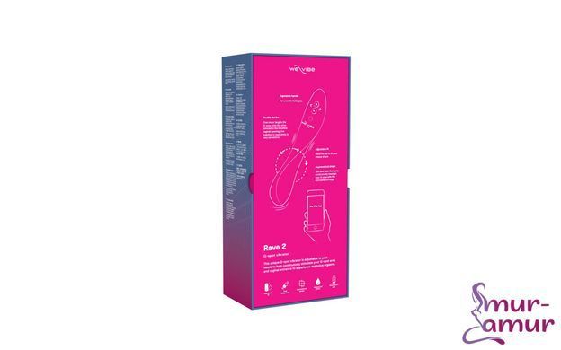 Смарт-вибратор We-Vibe Rave 2 Twisted Pleasure Pink, для точки G и входа во влагалище, 2 мотора фото и описание