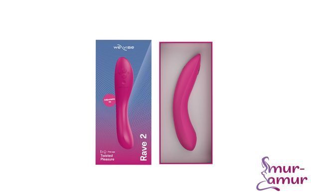 Смарт-вибратор We-Vibe Rave 2 Twisted Pleasure Pink, для точки G и входа во влагалище, 2 мотора фото и описание
